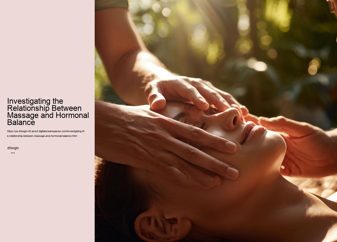 Investigating the Relationship Between Massage and Hormonal Balance